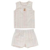 Kipp 3121 Stripe Teddy Linen 2Pc pink