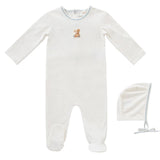 Kipp 3121 Teddy Romper & Bonnet Blue
