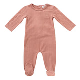Kipp 3133 Embroidered Rib Romper Blush