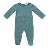 Kipp 3133 Embroidered Rib Romper Green