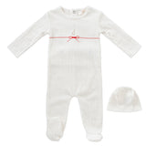 Kipp 3136 String Bow Romper + Hat Red
