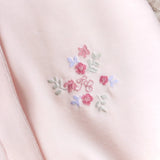 Tartine et Chocolat Rose Pale Velour Embroidered Footie