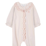 Tartine et Chocolat Rose Pale Embroidered Footie