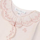 Tartine et Chocolat Rose Pale Embroidered Footie