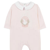 Tartine et Chocolat Bunny Print Footie Rose Pale