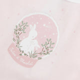 Tartine et Chocolat Bunny Print Footie Rose Pale