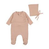 Bee & Dee HTPRD Rose Dust Textured Pointelle Footie & Hat