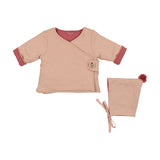 Bee & Dee HTWJRD Rose Dust Textured Wrap  Jacket & Hat