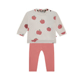 Babyface Apple Girls Sweatshirt & Pants Set