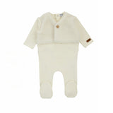 Cream bebe 2524 Sherpa Vest Milk Footie