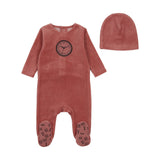 Bee & Dee HCVR Rhubarb  Clock Footie & Hat