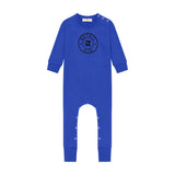 RetroKid Cobalt Velour Stamped Baby Romper