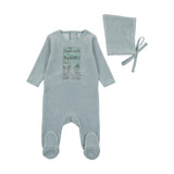 Bee & Dee HVWDB Dusty Blue Window Footie & Hat