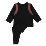 Cadeau 2423 Little Lace Black Base Pink Ruffle