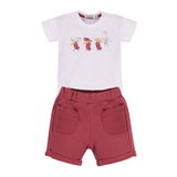 EMC 2200 Bird Print Jersey T-SHIRT Shorts Set