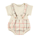 Babyclic SS24 Geo Grid Red T-Shirt & Bloomer