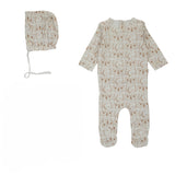 Bamboo Latte Flatory Print Footie