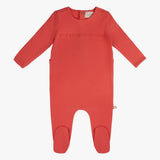 Citrine SS24 Contrast Binding Footie Pink