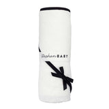 Stephen Baby Hooded towel-White with bow
