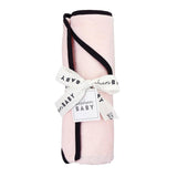 Hooded Towel - Blush with Bow: 100% Cotton / 29" SQ