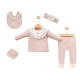 Omnis Pura Floral Collar 5 piece Set Pink