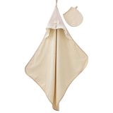 Omnis Pura Hooded Towel & Mitt Set Beige