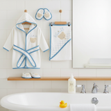 Omnis Pura Bathrobe Set Turquoise Bear