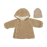 Mema Knits M119 Sherpa Jacket & Hat Beige