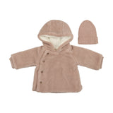 Mema Knits M119 Sherpa Jacket & Hat Dusty Pink