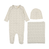 Mema Knits M133 White/Oatmeal Fruit Print 3Pc