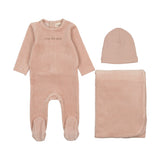 Mema Knits M134 Little and Loved 3Pc Pale Pink