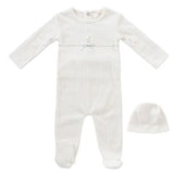 Kipp 3136 String Bow Romper + Hat Blue